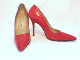 Manolo Blahnik Fire Engine Red Alligator Pumps