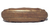 Judith Leiber Metallic Bronze Snakeskin Clutch