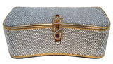Judith Leiber Vintage Box Clear Swarovski Crystal Minaudiere Evening Bag Clutch