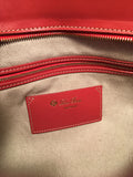 Loro Piana Tan Canvas and Orange Leather Handbag