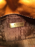 Carolina Herrera Tan Leather Mini Handbag Baguette
