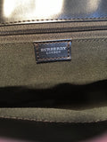 Burberry Black Brown and Yellow Wool Plaid Tote