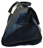 Designer Italian Navy Blue Leather 3 in 1 Handbag Tote