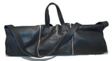 Designer Italian Navy Blue Leather 3 in 1 Handbag Tote