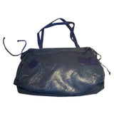 Carlos Falchi Vintage Blue Snakeskin Shoulder Bag