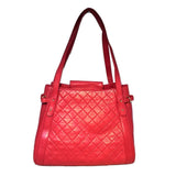 Judith Leiber Vintage Quilted Red Leather Shoulder Bag