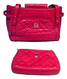 Judith Leiber Vintage Quilted Red Leather Shoulder Bag