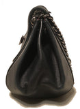 Chanel Black Leather Pleated Top Flap Classic Shoulder Bag
