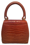 Maxima for Contessa Anna Vintage Tan Alligator Handbag