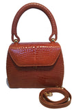 Maxima for Contessa Anna Vintage Tan Alligator Handbag