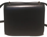 NEW Hermes 18cm Mini Black Box Calf Constance Shoulder Bag