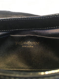 Yves Saint Laurent YSL Black Silk Satin Ribbon Bow Evening Bag