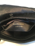 Yves Saint Laurent YSL Black Silk Satin Ribbon Bow Evening Bag