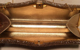 Judith Leiber Gold Swarovski Crystal Evening Bag Minaudiere Clutch