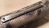 Judith Leiber Silver Grey Snakeskin Python Three way Handbag