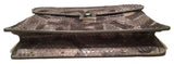 Judith Leiber Silver Grey Snakeskin Python Three way Handbag