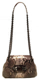 Judith Leiber Natural Grey Python Snakeskin Shoulder Bag