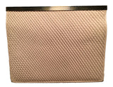 Judith Leiber Vintage Cream Pinched Leather Clutch