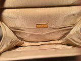 Judith Leiber Vintage Cream Pinched Leather Clutch