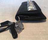 Gucci Black Silk Crystal Front Beaded Evening Bag Clutch