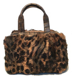 Nancy Gonzalez Leopard Print Fur and Crocodile Baguette