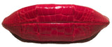 Judith Leiber Vintage Red Alligator XL Oversized Clutch