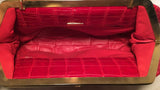 Judith Leiber Vintage Red Alligator XL Oversized Clutch