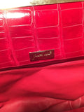 Judith Leiber Vintage Red Alligator XL Oversized Clutch