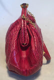 Judith Leiber Small Red Alligator Handbag