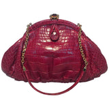 Judith Leiber Small Red Alligator Handbag