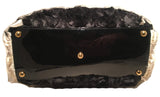 Valentino Black and White Silk Rosier Roses Tote Bag