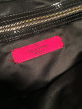 Valentino Black and White Silk Rosier Roses Tote Bag