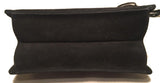 Judith Leiber Black Suede Evening Bag Clutch with Silk Tassel