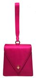 Judith Leiber Vintage Hot Pink Silk Evening Bag Wristlet