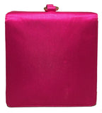 Judith Leiber Vintage Hot Pink Silk Evening Bag Wristlet