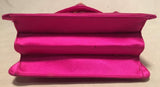 Judith Leiber Vintage Hot Pink Silk Evening Bag Wristlet