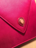 Judith Leiber Vintage Hot Pink Silk Evening Bag Wristlet