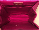 Judith Leiber Vintage Hot Pink Silk Evening Bag Wristlet