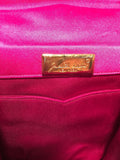 Judith Leiber Vintage Hot Pink Silk Evening Bag Wristlet