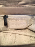 Chanel Beige Leather Gunmetal Chain Quilted Classic Flap Shoulder Bag