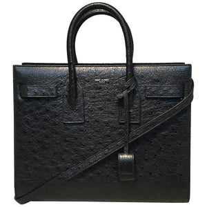 Yves Saint Laurent Sac de Jour Crocodile-Embossed Satchel Bag Grey