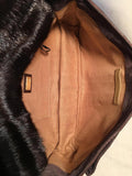 Rare Limited Edition Fendi Brown Alligator and Mink Fur Satchel Handbag