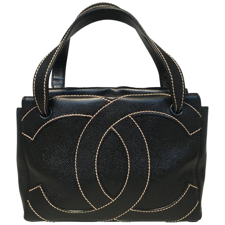 Chanel CC Logo Caviar Leather Handbag