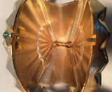 Judith Leiber Swarovski Crystal Fan Minaudiere Evening Bag Clutch Wristlet
