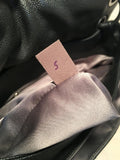 Chanel Black Leather Double Strap Shoulder Bag Tote Production Sample