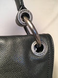 Chanel Black Leather Double Strap Shoulder Bag Tote Production Sample