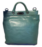Marc Jacobs Seafoam Green Leather and Sequin Small Duffy Frog Tote