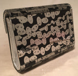 Jimmy Choo Black and Silver Printed Acrylic Clutch