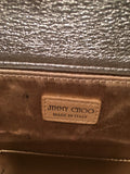 Jimmy Choo Black and Silver Printed Acrylic Clutch