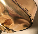 Fendi Gold Leather Buckle B Bag